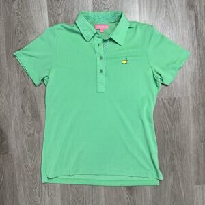 NWOT Magnolia Lane Green Masters Augusta Women's Polo Shirt Size M Pima Cotton
